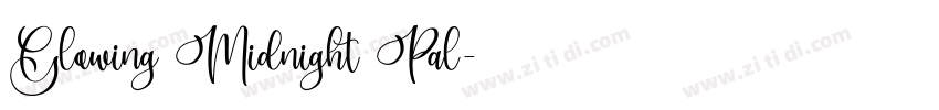 Glowing Midnight Pal字体转换